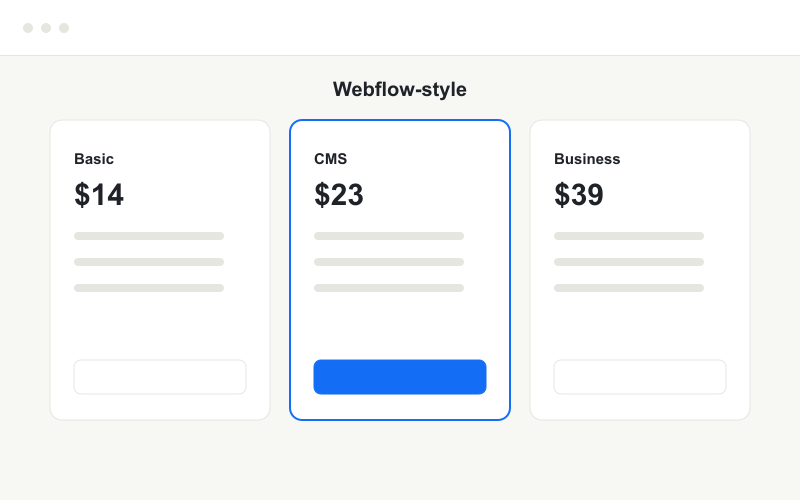 A pricing page with no free plan, starting paid